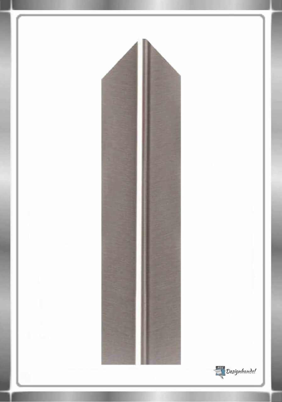 Edelstahl Kantenschutz in 40 x 40 x 1250 mm - mit eleganter Spitze
